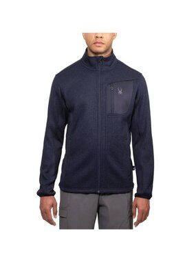Spyder Men's M Navy Full-Zip Performance Fleece Jacket  N1356